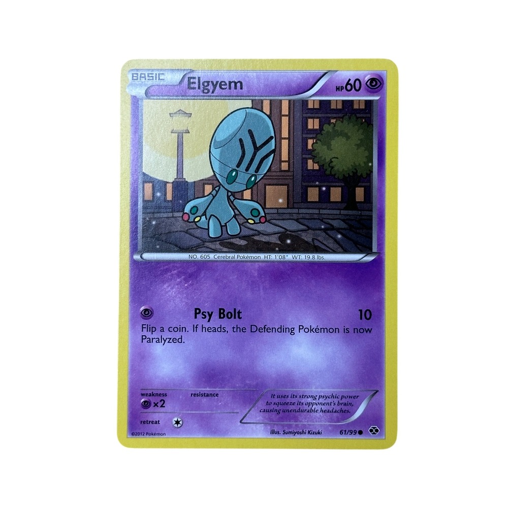 Elgyem 61/99 Common Pokemon Card BW‎ Next Destinies Psychic Type MP/LP